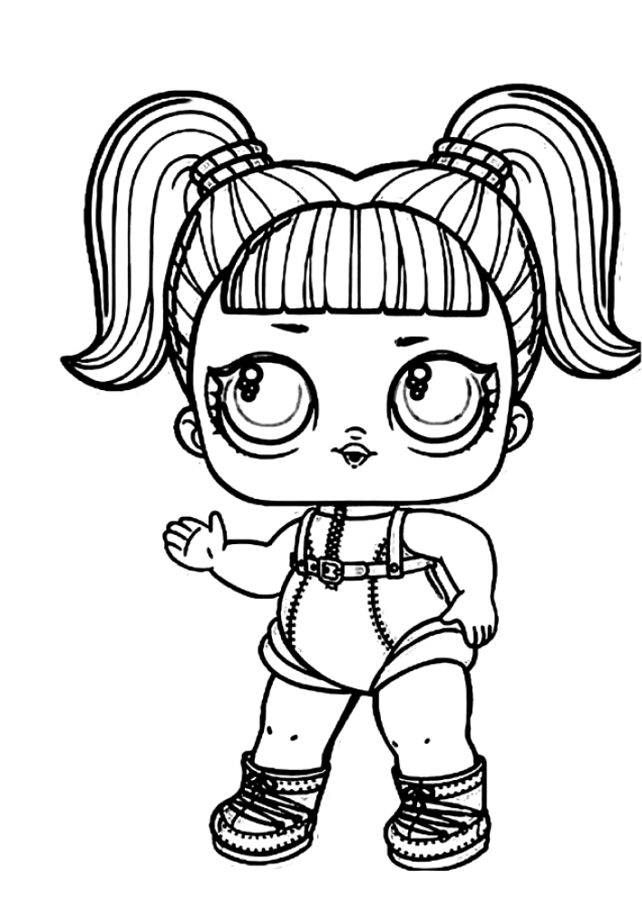 Coloring page The doll welcomes you Print